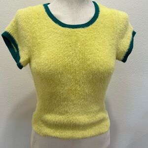 Free People movement whole lotta fluff cami short sleeve cropped top women’s XS